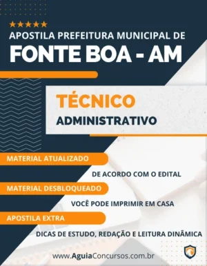 Apostila Técnico Administrativo Prefeitura Fonte Boa AM 2023