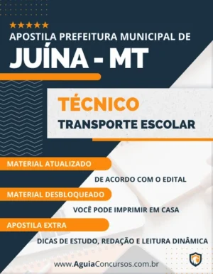 Apostila Técnico Transporte Escolar Pref Juína MT 2023