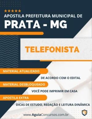 Apostila Telefonista Concurso Prefeitura de Prata MG 2023