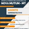 Apostila Agente Administrativo Pref Nova Mutum MT 2023
