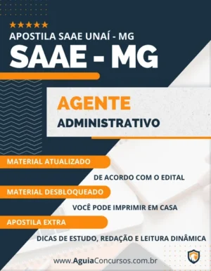 Apostila Agente Administrativo SAAE Unaí MG 2023