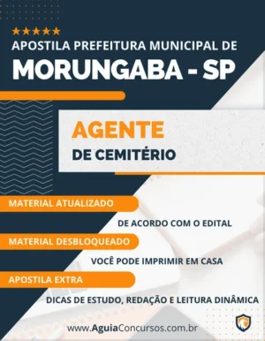 Apostila Agente Cemitério Pref Morungaba SP 2023