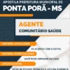 Apostila Agente Comunitário Saúde Pref Ponta Porã MS 2023