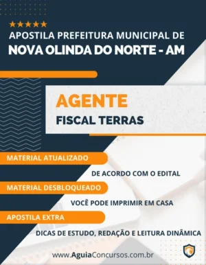 Apostila Agente Fiscal Terras Pref Nova Olinda do Norte AM 2023