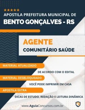 Apostila Agente Comunitário Saúde Pref Bento Gonçalves RS 2023