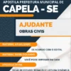 Apostila Ajudante Obras Civis Pref Capela SE 2023