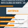 Apostila Artífice Pref Nova Olinda do Norte AM 2023