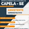 Apostila Assistente Administrativo Pref Capela SE 2023
