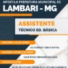 Apostila Assistente Técnico Educação Básica Pref Lambari MG 2023