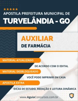 Apostila Auxiliar Farmácia Pref Turvelândia GO 2023