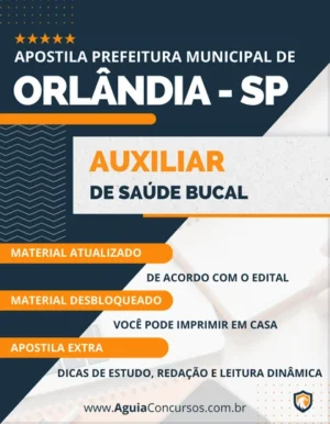 Apostila Auxiliar Saúde Bucal Pref Orlândia SP 2023