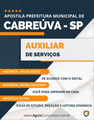 Apostila Auxiliar Serviços Pref Cabreúva SP 2023
