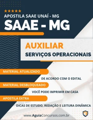 Apostila Auxiliar Serviços Operacionais SAAE Unaí MG 2023