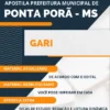 Apostila Gari Concurso Pref Ponta Porã MS 2023