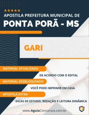 Apostila Gari Concurso Pref Ponta Porã MS 2023