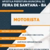 Apostila Motorista Pref Feira de Santana BA 2023