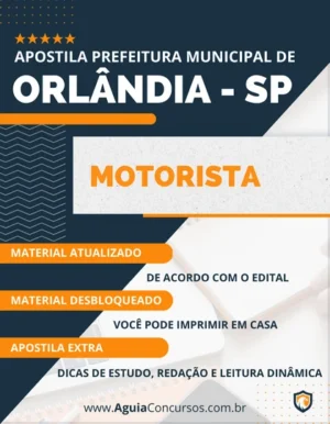 Apostila Motorista Concurso Pref Orlândia SP 2023