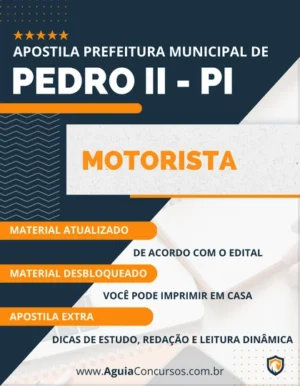 Apostila Motorista Concurso Pref Pedro II PI 2023
