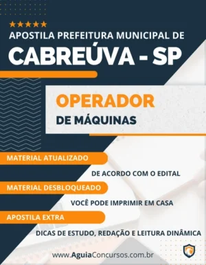 Apostila Operador Máquinas Pref Cabreúva SP 2023