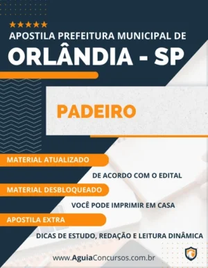 Apostila Padeiro Concurso Pref Orlândia SP 2023