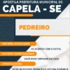 Apostila Pedreiro Concurso Pref Capela SE 2023