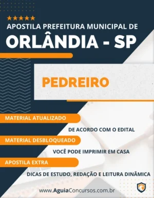 Apostila Pedreiro Concurso Pref Orlândia SP 2023