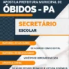 Apostila Secretário Escolar Pref Óbidos PA 2023