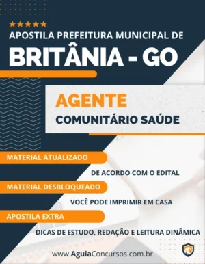 Apostila Agente Comunitário Saúde Pref Britânia GO 2023