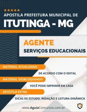 Apostila Servente Escolar Pref Itutinga MG 2023