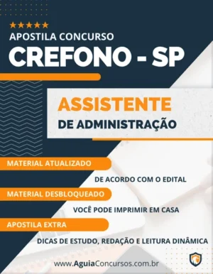 Apostila Assistente Administração CREFONO SP 2023