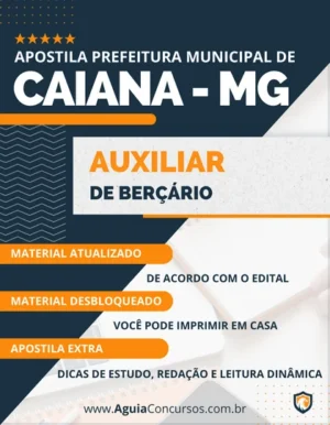 Apostila Auxiliar Berçário Pref Caiana MG 2023