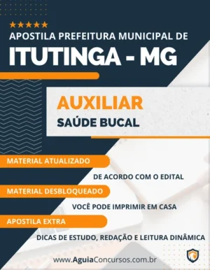 Apostila Auxiliar Saúde Bucal Pref Itutinga MG 2023