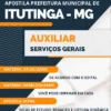 Apostila Auxiliar Serviços Gerais Pref Itutinga MG 2023