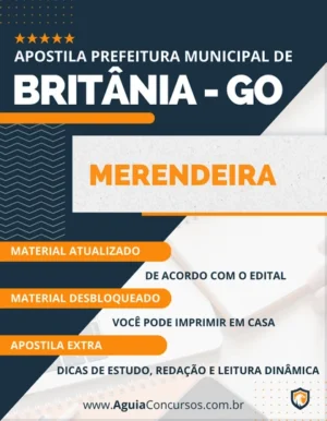 Apostila Merendeira Concurso Pref Britânia GO 2023