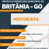 Apostila Motorista Concurso Pref Britânia GO 2023