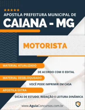 Apostila Motorista Concurso Pref Caiana MG 2023