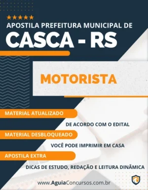 Apostila Motorista Concurso Pref Casca RS 2023