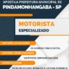 Apostila Motorista Especializado Pref Pindamonhangaba SP 2023