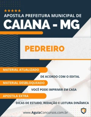 Apostila Pedreiro Concurso Pref Caiana MG 2023