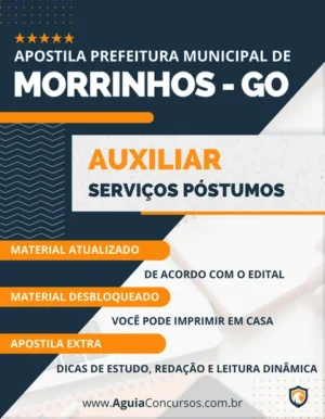 Apostila Auxiliar Serviços Póstumos Pref Morrinhos GO 2023