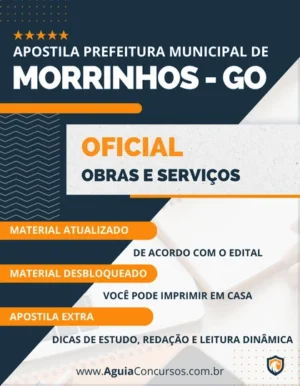 Apostila Oficial Obras Serviços Prefeitura Morrinhos GO 2023