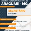 Apostila Secretário Escolar Pref Araguari MG 2023