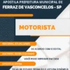 Apostila Motorista Concurso Pref Ferraz Vasconcelos SP 2023