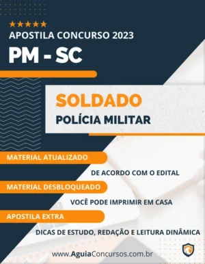 Apostila Soldado Polícia Militar Concurso PM SC 2023