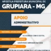 Apostila Apoio Administrativo Pref Grupiara MG 2023