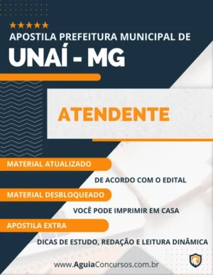 Apostila Atendente Concurso Pref Unaí MG 2023