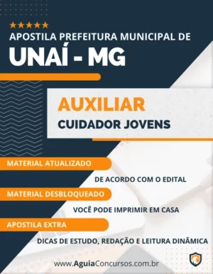 Apostila Auxiliar Cuidador Jovens Adultos Unaí MG 2023