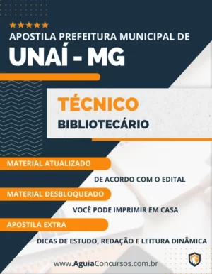 Apostila Técnico Bibliotecário Pref Unaí MG 2023