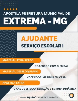 Apostila Ajudante Serviço Escolar Pref Extrema MG 2023