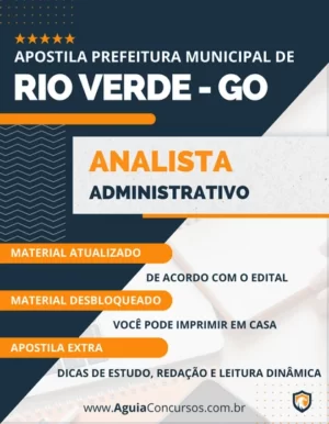 Apostila Analista Administrativo Pref Rio Verde GO 2023